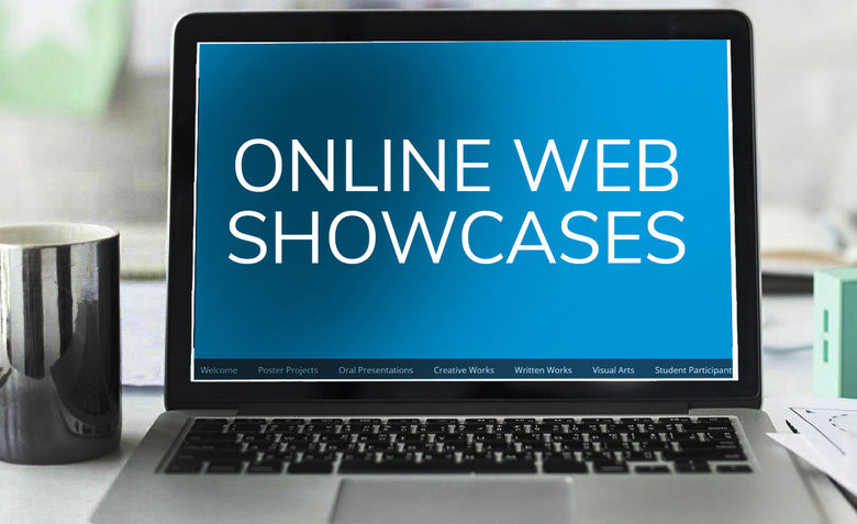 laptop that reads online web showcases