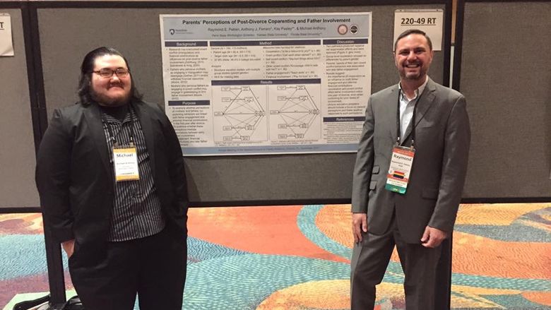 HDFS Student Michael Anthony with Dr. Ray Petren at the NCFR conference in Orlando, FL, November 15-18, 2017