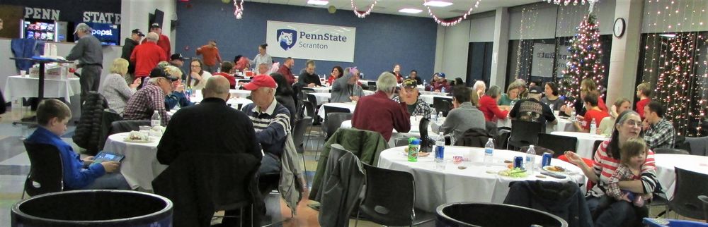 attendees at holiday dinner
